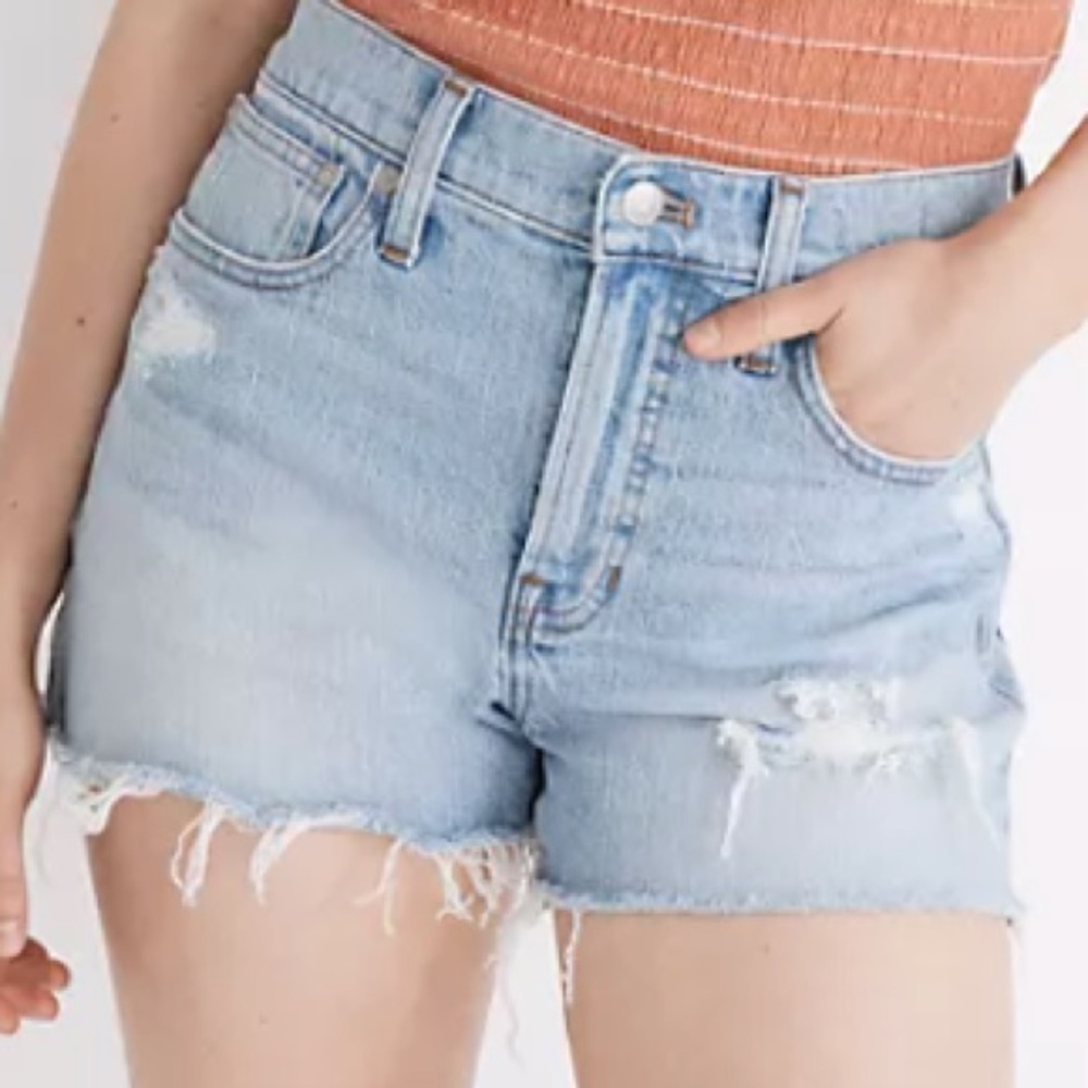 Madewell The Perfect Jean Short Destroyed Edition Distressed Shorts